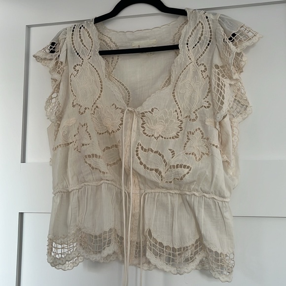 Lace V-Neck Blouse - Picture 7 of 7